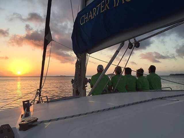 Crew at sunset