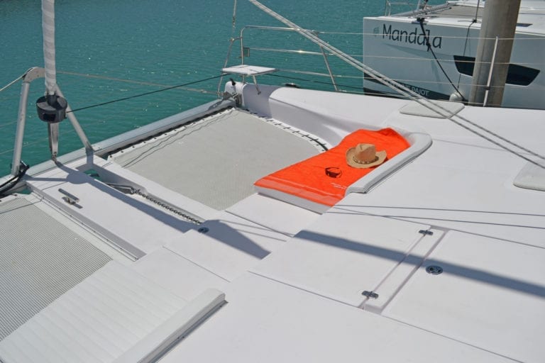 'Harley Girl' Seawind 1250 Sailing Catamaran Front Deck