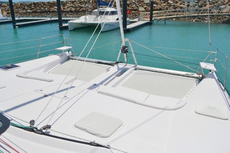 'Harley Girl' Seawind 1250 Sailing Catamaran Front Deck