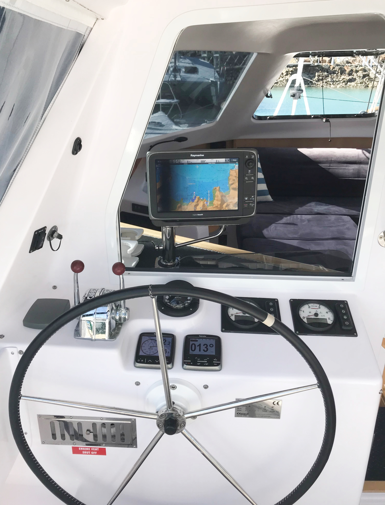 'Harley Girl' Seawind 1250 Sailing Catamaran Port Helm