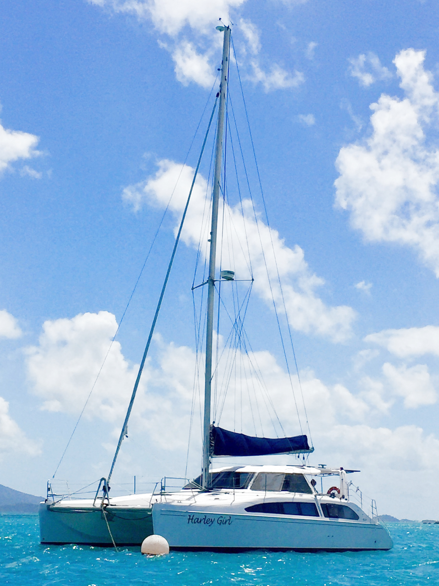 'Harley Girl' Seawind 1250 Sailing Catamaran at anchor