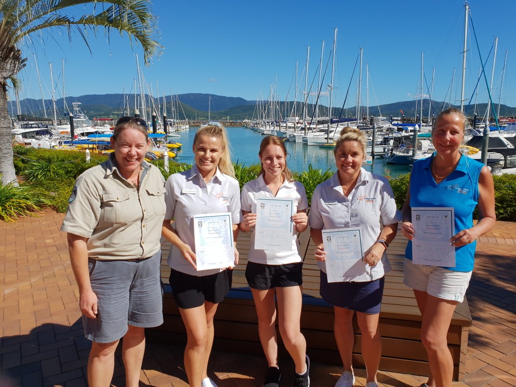 Charter Yachts Australia sales staff receiving their Bareboat Briefers certificates