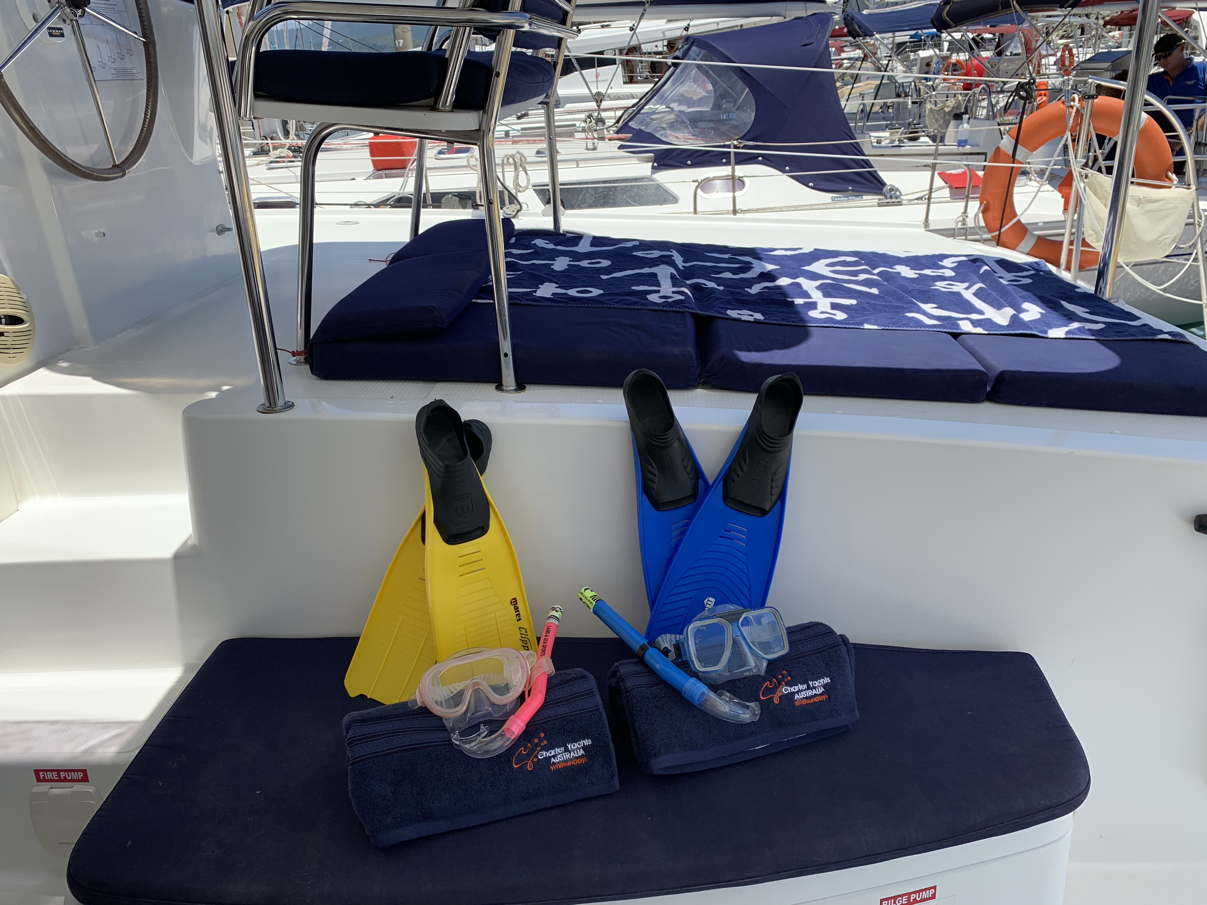 'Vela Perfecta' Fountaine Pajot 44 Sailing Catamaran Snorkel Gear