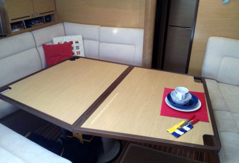 Charter Yachts Australia Morpheous Elan 44 Saloon with Table Extended
